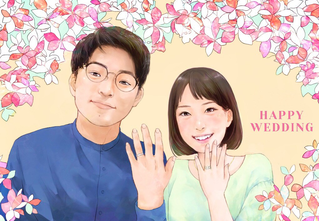 ウェルカムボード おしゃれ結婚式イラスト描きます ウエデイングやカップルの大切な記念日に✨️ イメージ3