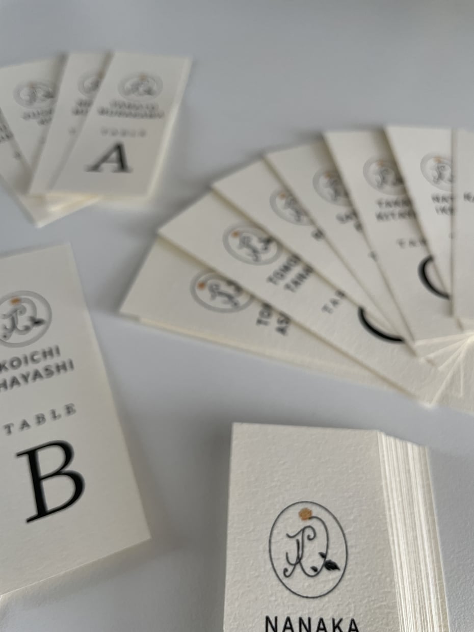 卒花が結婚式のエスコートカード作成いたします オリジナルロゴ入りエスコートカードで自分達らしい結婚式演出を イメージ3