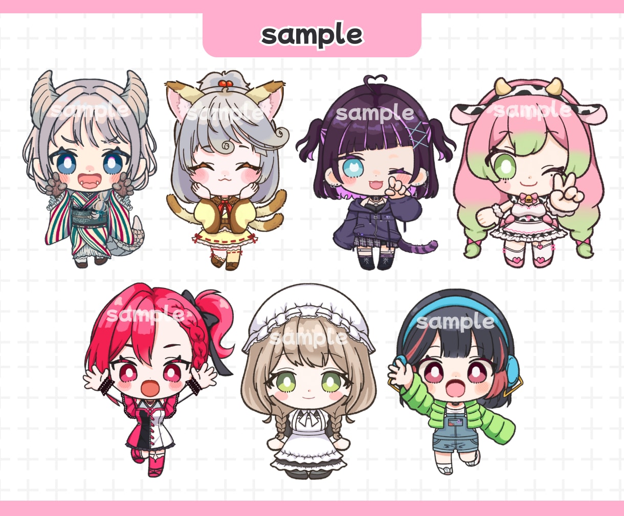 コロンとかわいい【ぷちきゃら】作成します 商用利用◎コスパ◎　様々な場面で大活躍なミニキャラです！ イメージ6