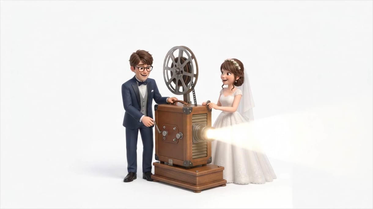 3Dアニメ風｜結婚式オープニングムービー制作します お2人に似たキャラクターでオープニングを楽しく！ イメージ9