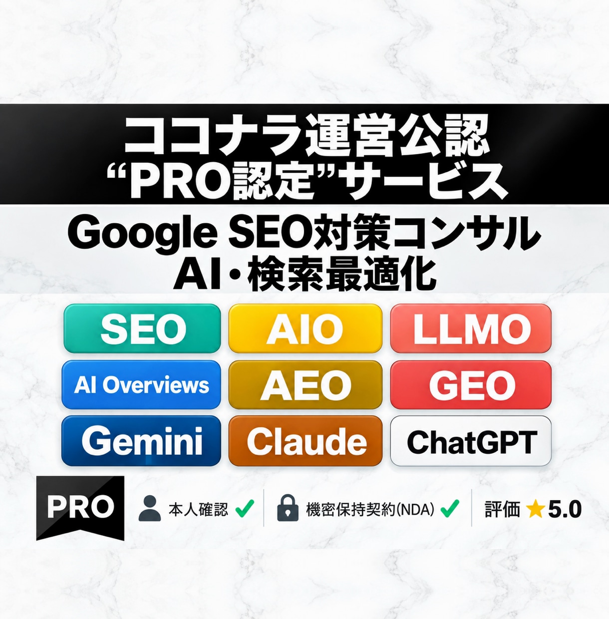 SEO対策コンサル・内部改善修正指示書を納品します ココナラ運営公式「PRO認定」の検索エンジン最適化サービス イメージ1