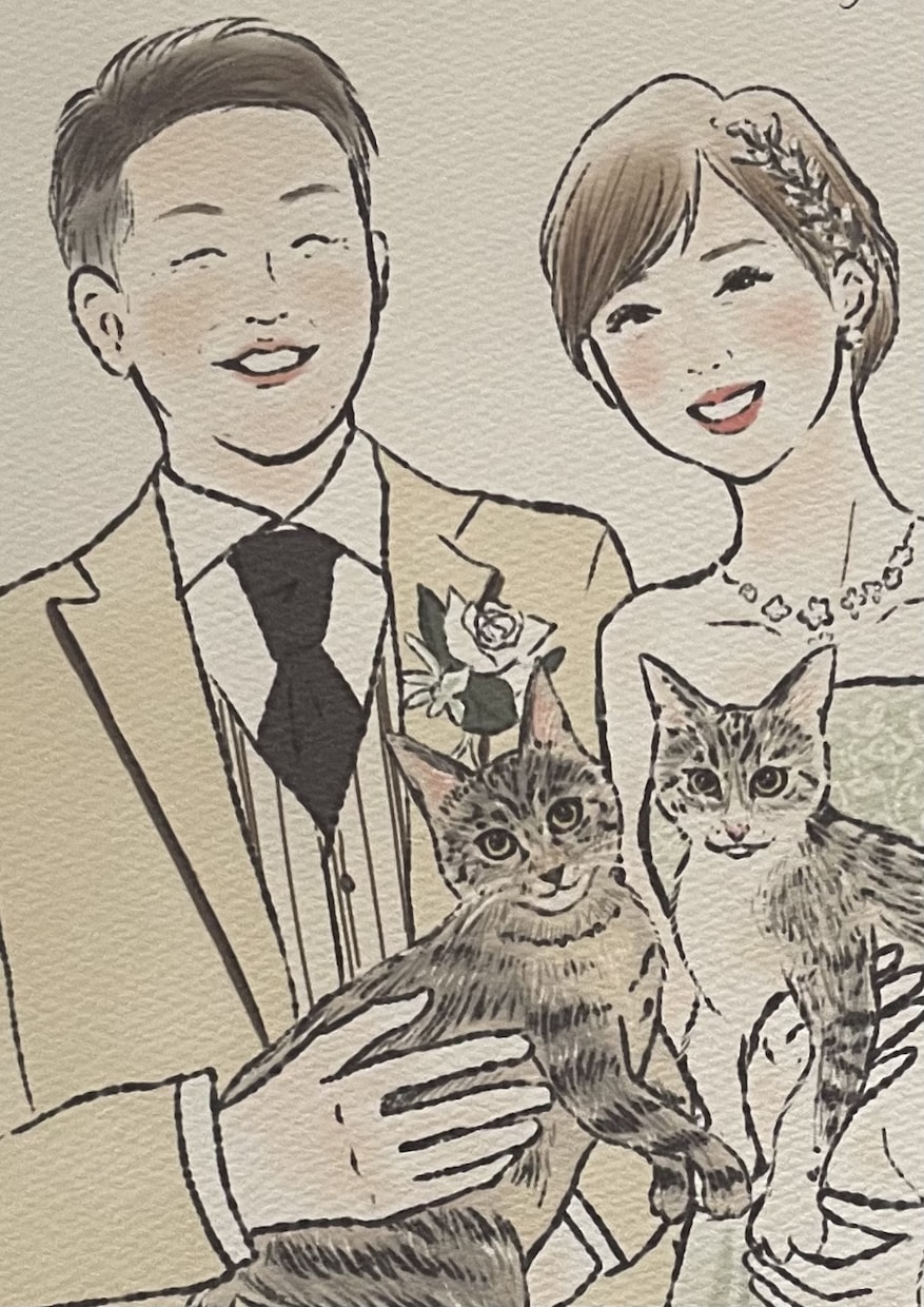大人数も◎お洒落でほっこりする似顔絵をお描きします 長寿祝いやウエディングに。バラバラの写真でもOK！ イメージ10