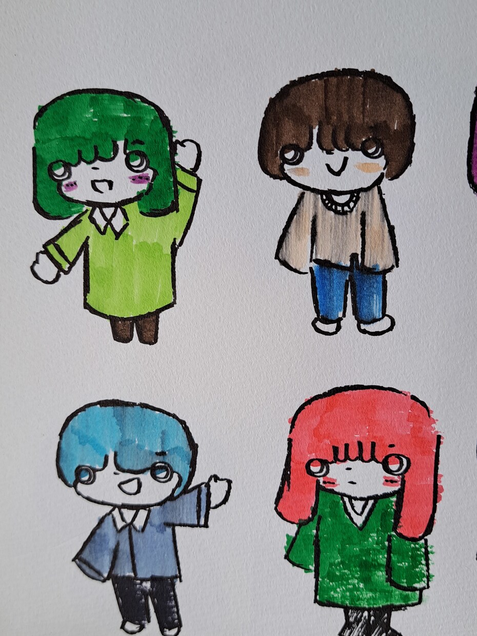 手描で可愛いポップなイラストかきます アイコン作成、表紙、キャラクター作成、グッツデザインなど⭐ イメージ5