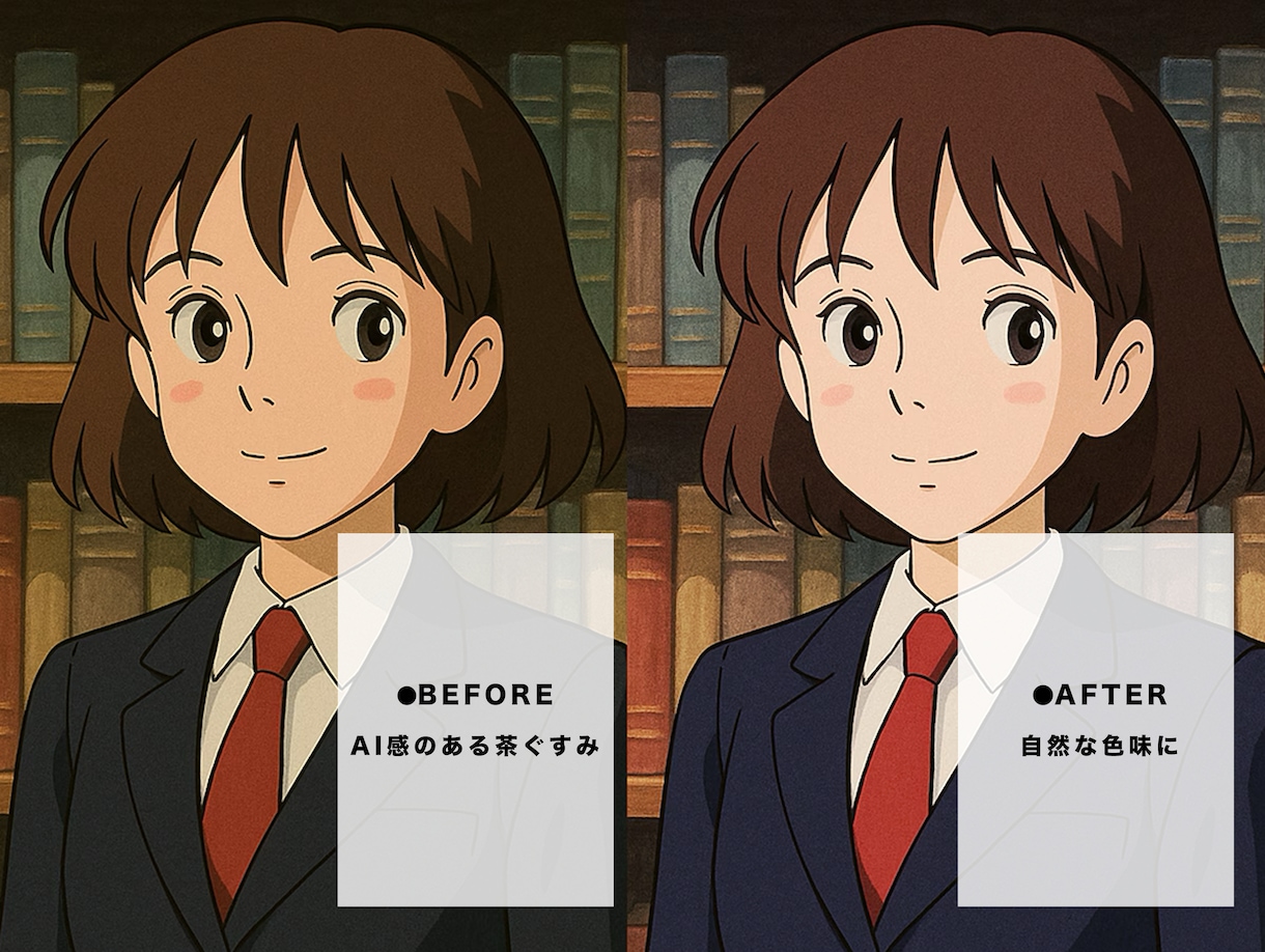AI画像の「ここだけ直したい！」を修正します 簡単依頼✦手・顔・服・色味など気になる部分を修正 イメージ8