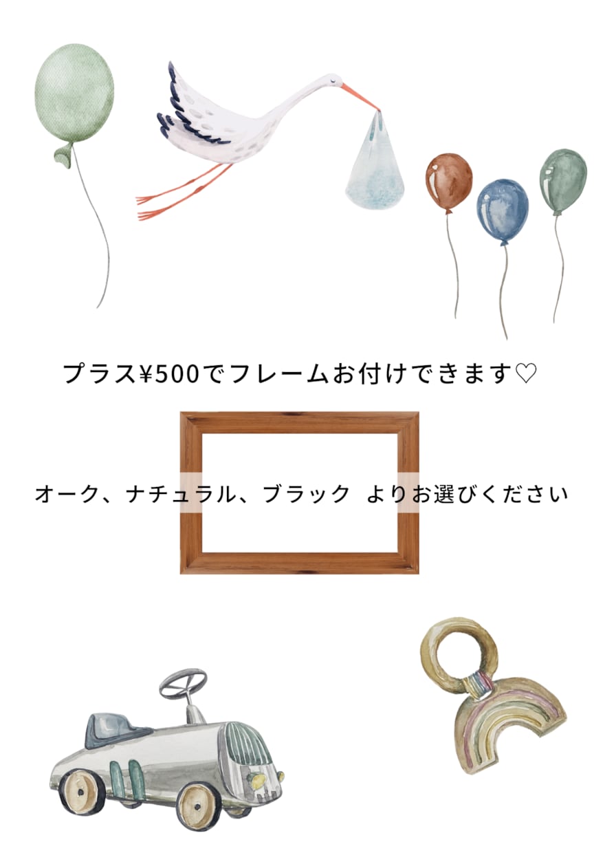 セミオーダーでオリジナルの命名書を作成致します お部屋に馴染む☺︎とっておきのベビーポスターを作成しませんか イメージ10