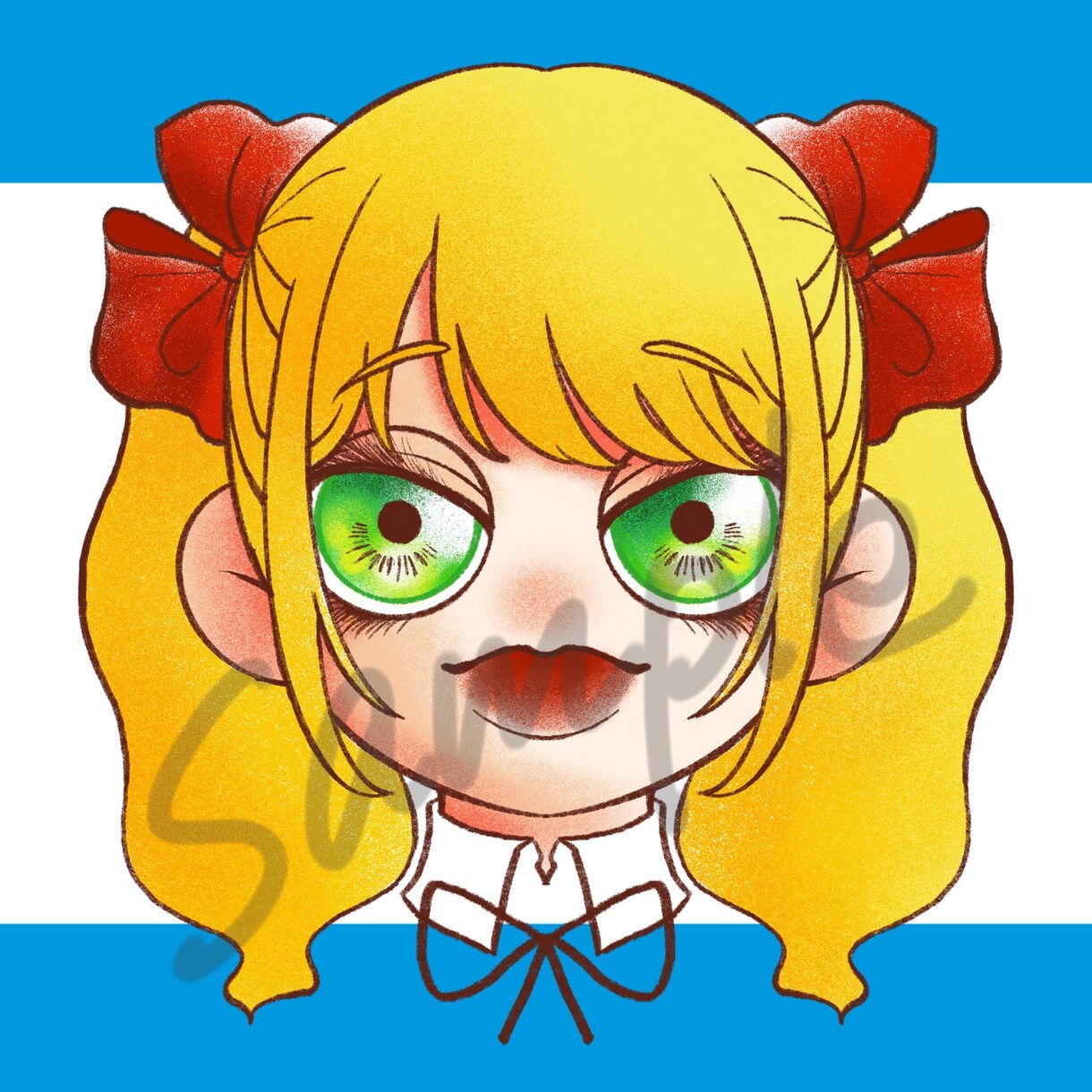 SNSで使えるアイコン描きます 印象強め！速い！ まんまるおめめのアイコン描きます イメージ3