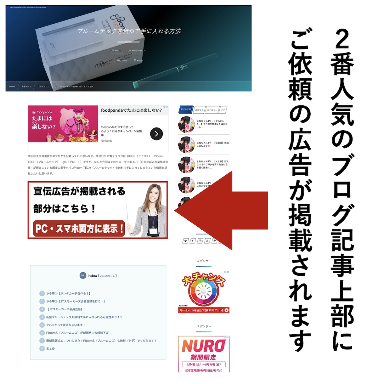 訪問者ビュー１３０万！のサイトで宣伝いたします Google検索【１５６万件ヒット中！第２位】のブログで宣伝 イメージ3