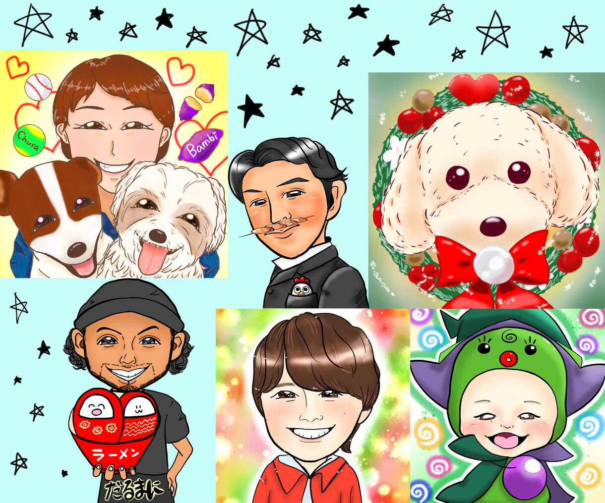 かわいくホッとするデジタル似顔絵描きます 自分用プレゼント用、用途は様々！ イメージ6