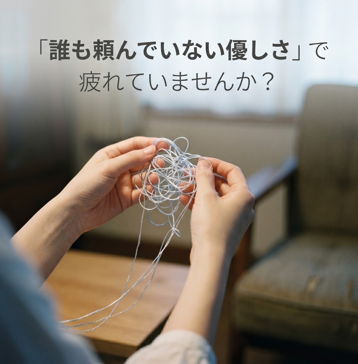 誰のためか分からない優しさの癖をほどきます 「誰も頼んでいない優しさ」で疲れていませんか？ イメージ1