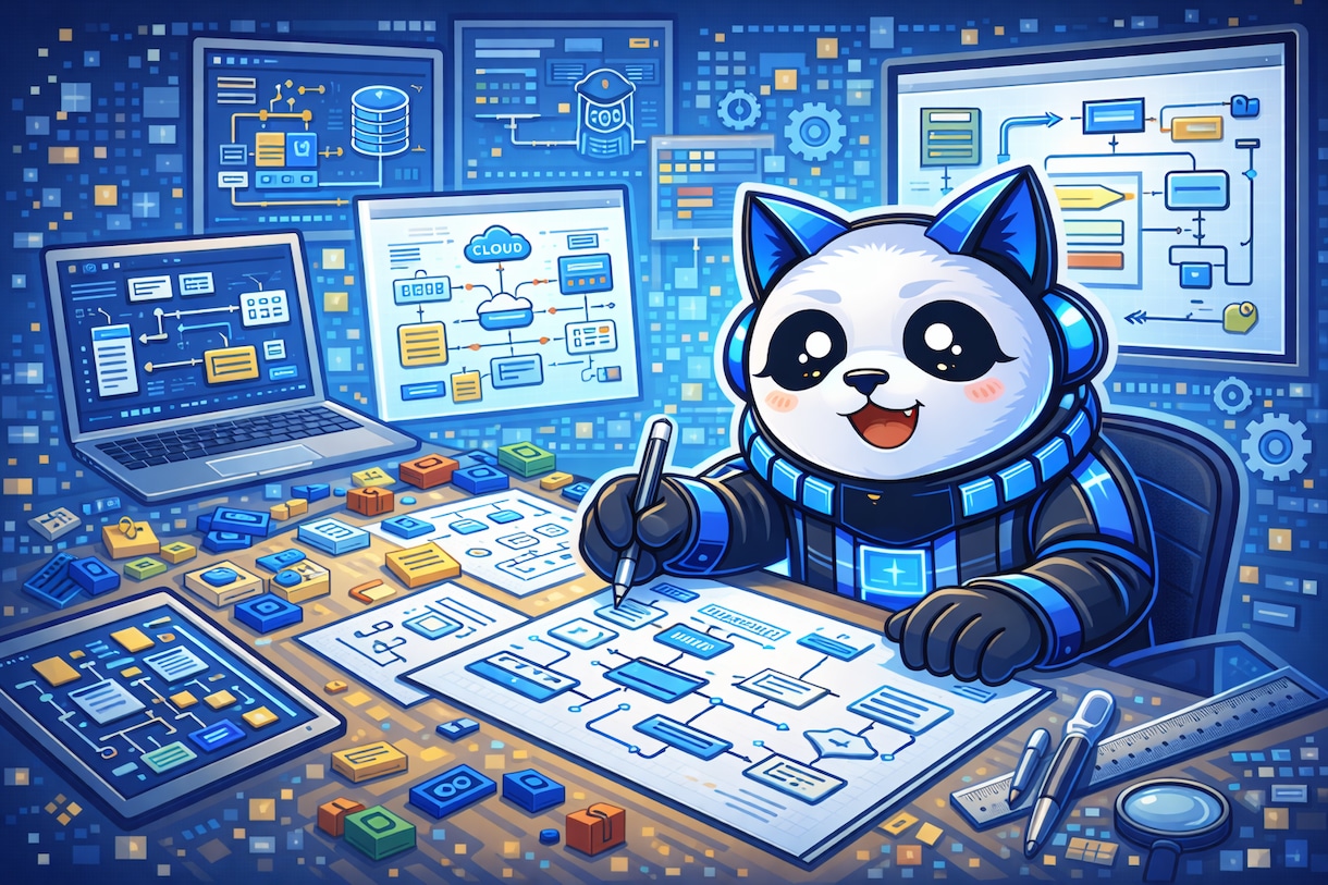 システム構成図・処理フロー図を作成します 説明しやすい設計図を作成します イメージ1