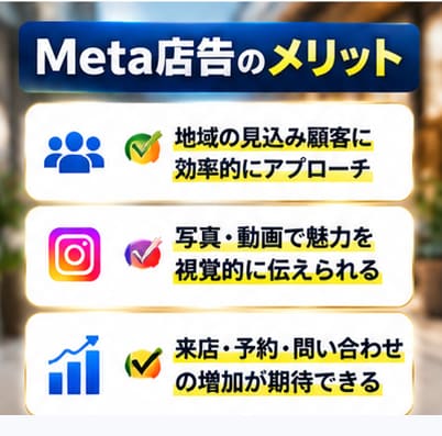 実店舗向けMeta広告の初期設定を代行します 現役運用者がInstagram・Facebook広告を支援 イメージ5