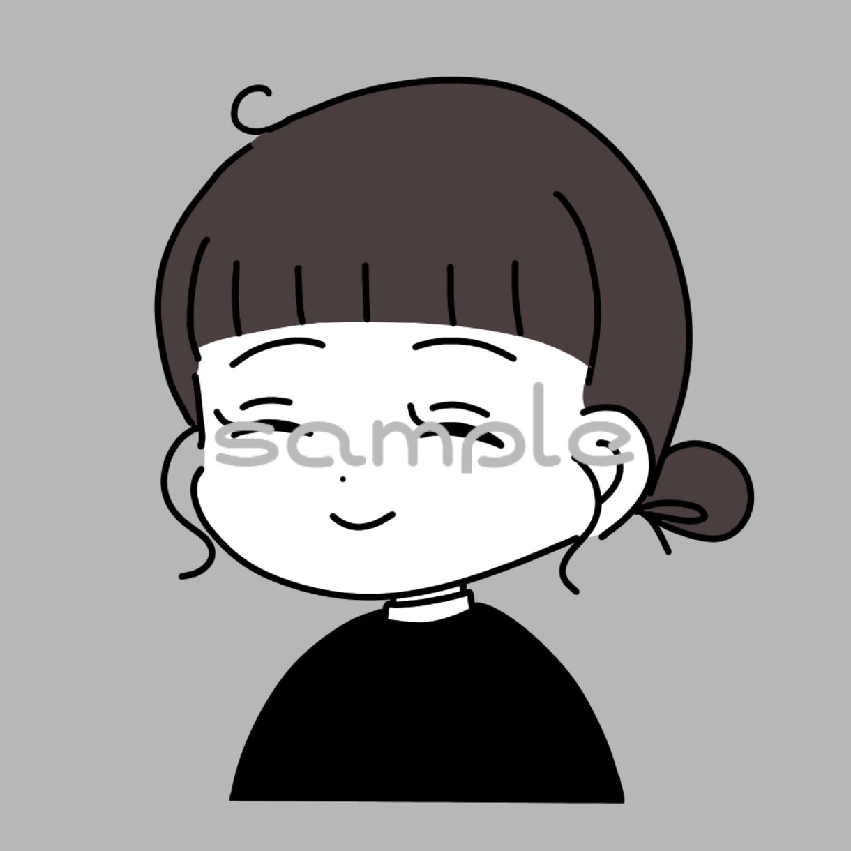 SNS用アイコンイラスト描きます オーダーしんぷるかわいいアイコン作成 イメージ1