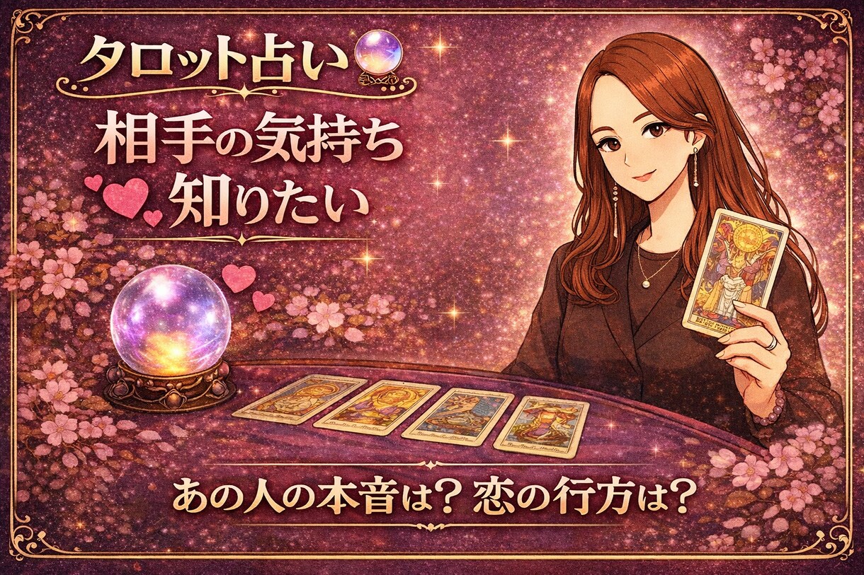 あの人の気持ちと本音を霊視タロットで鑑定します 潜在意識にある本音を霊視とタロットで鑑定 イメージ1