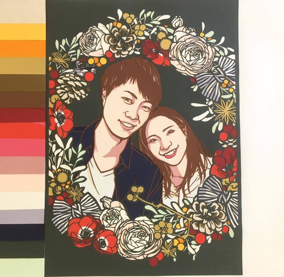 世界で一つの切り絵のウェルカムボード作成します 南米在住切り絵アーティストによるカラフル切り絵のオーダー作品 イメージ3