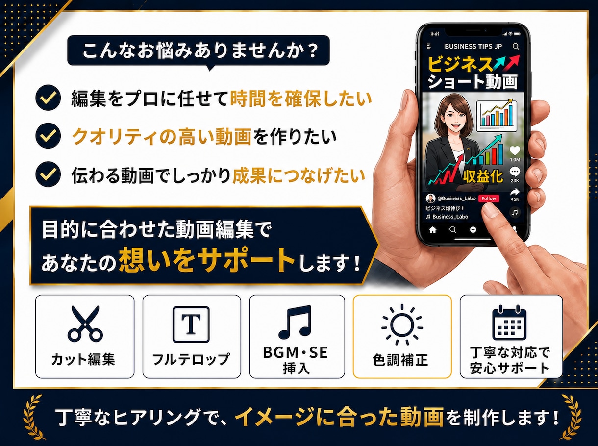 先着5件限定！ショート動画編集3000円で承ります TikTok、インスタ、YouTubeショート動画など イメージ2