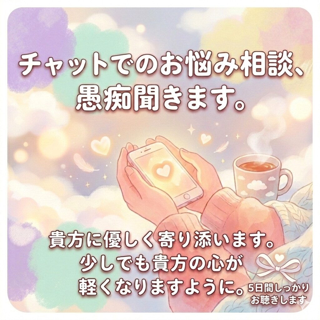 あなたのモヤモヤを優しく受け止めます 1分だけでも大丈夫。あなたの心の避難所になります。 イメージ1