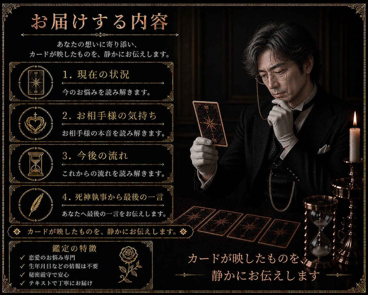 恋愛タロット｜相手の気持ちを静かに読み解きます 生年月日不要。今の恋を静かに読み解きます。 イメージ2