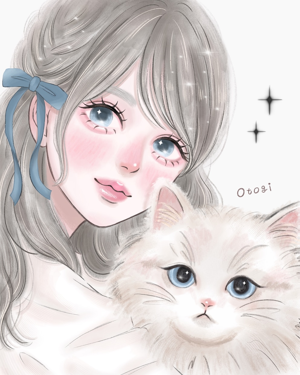 アナログ風×厚塗りの愛らしい女の子イラスト描きます SNSアイコンやオリジナルの一枚絵、プレゼントにおすすめ୨୧ イメージ3
