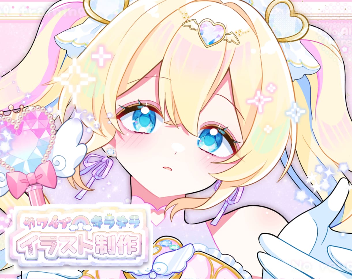 パッと目を惹くキラキラかわいいイラストお描きします ˗ˏˋ企業実績多数！ˎˊ˗|サムネ|返礼品・グッズ|1枚絵| イメージ1