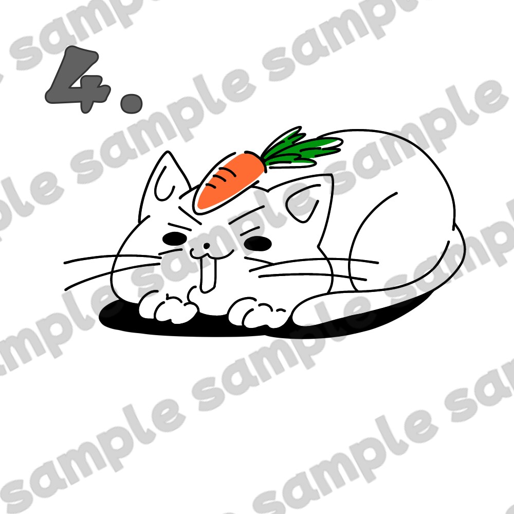 完成済みアイコンイラストを販売します SNSアイコン等に使用できます。ゆるいねこちゃん達です♪ イメージ4