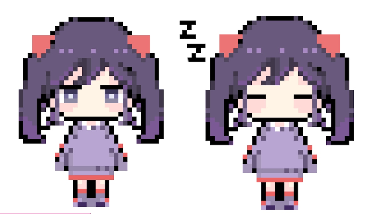 ドット絵でかわいいミニキャラ作ります アイコンにも、配信のお供にも！ イメージ3