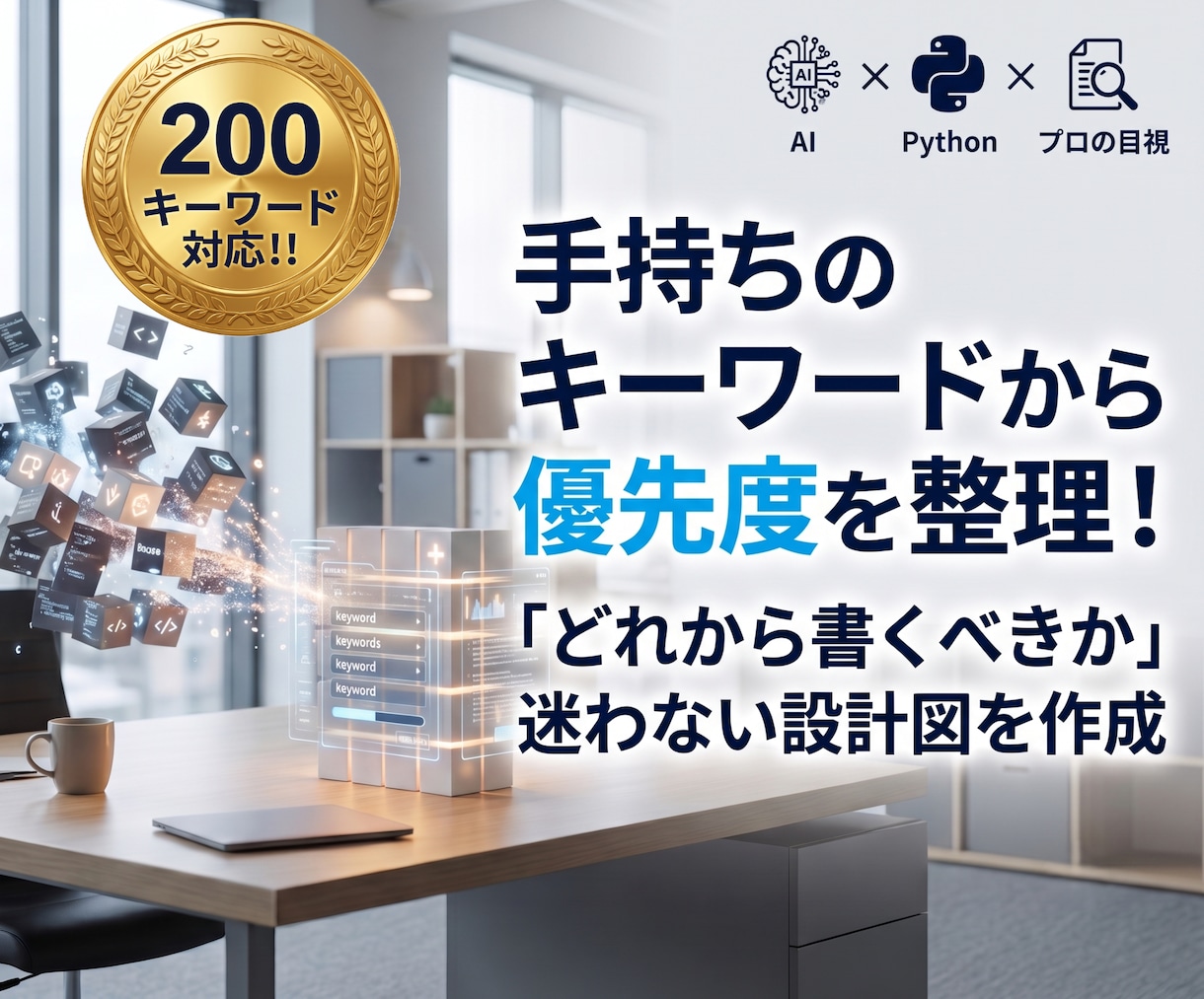 集めたキーワードを分析！記事化の優先度を整理します 検索データはあるが「どれから書くべきか」迷う方向け イメージ1