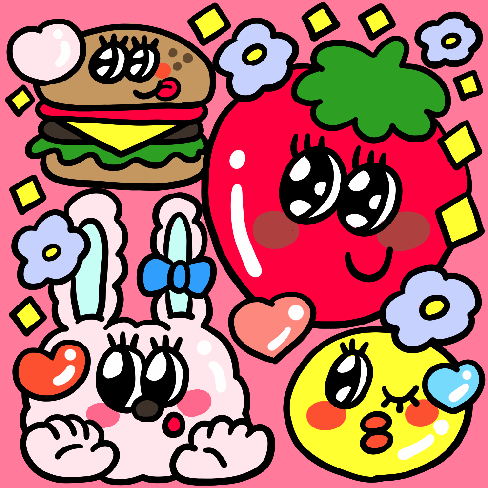 ポップなイラスト描きます ゆるくかわいいポップイラスト描きます♬ イメージ1