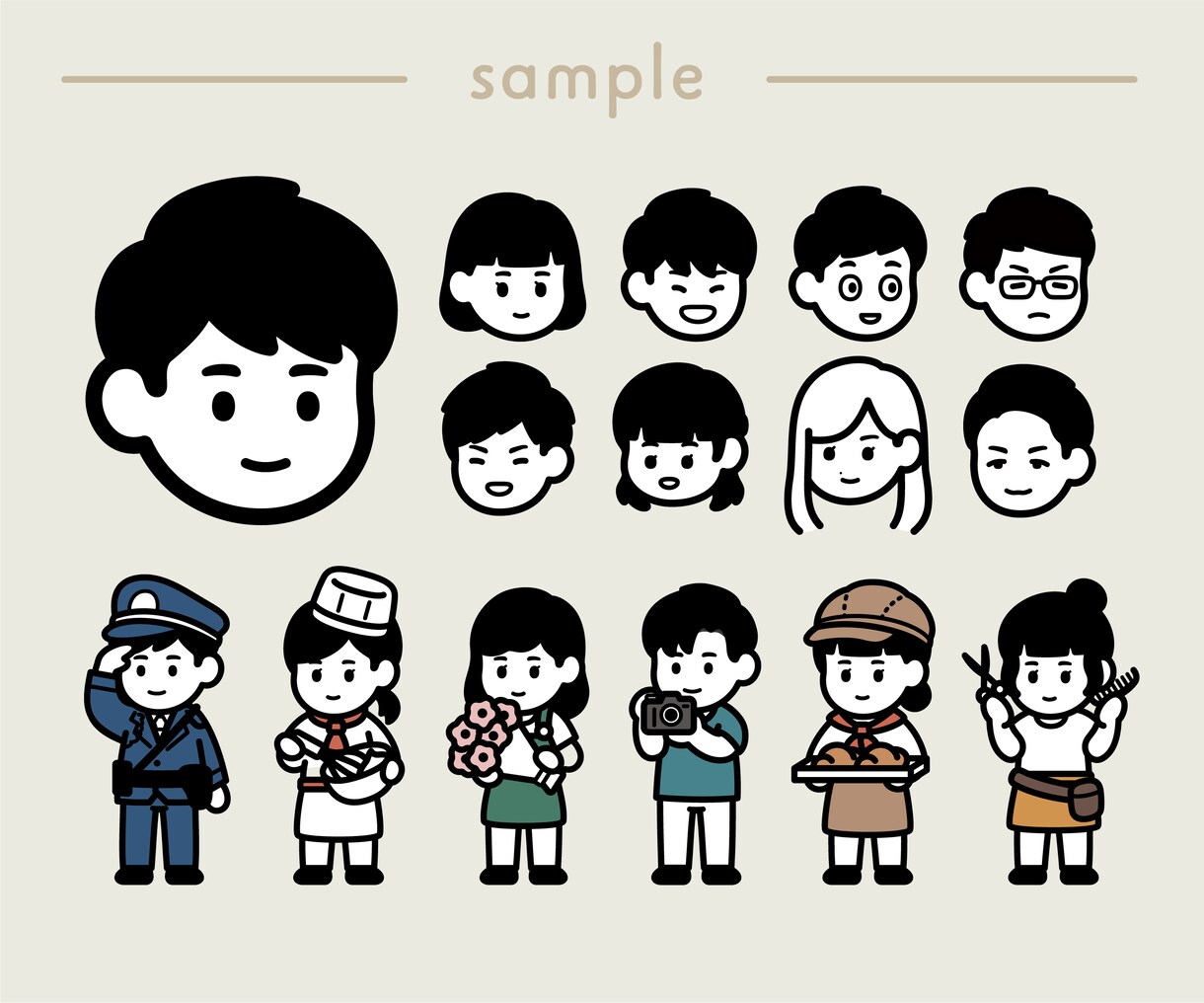 デザイン的で可愛い似顔絵描きます アイコン、名刺、プレゼントにおすすめです！ イメージ5