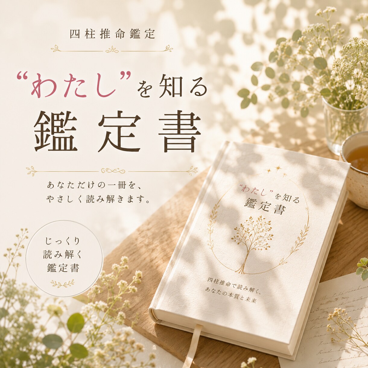 わたしを深く知る四柱推命鑑定書をお届けします 本質・強み・心の動きをやさしく言語化します イメージ1