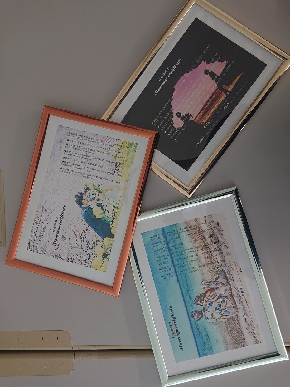 オリジナルの結婚証明書作成します ★思い出の写真と特別な言葉で世界にひとつだけの結婚証明書を！ イメージ4