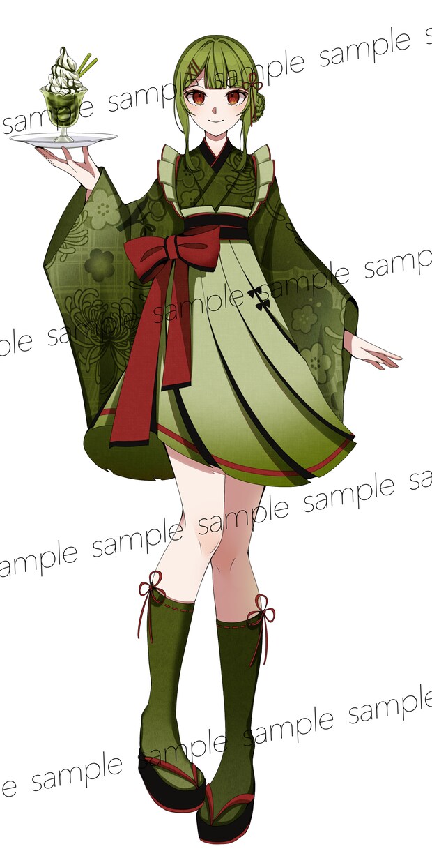 1点物！抹茶の女の子の立ち絵を販売します IRIAMやTRPGなど用途様々！ イメージ2