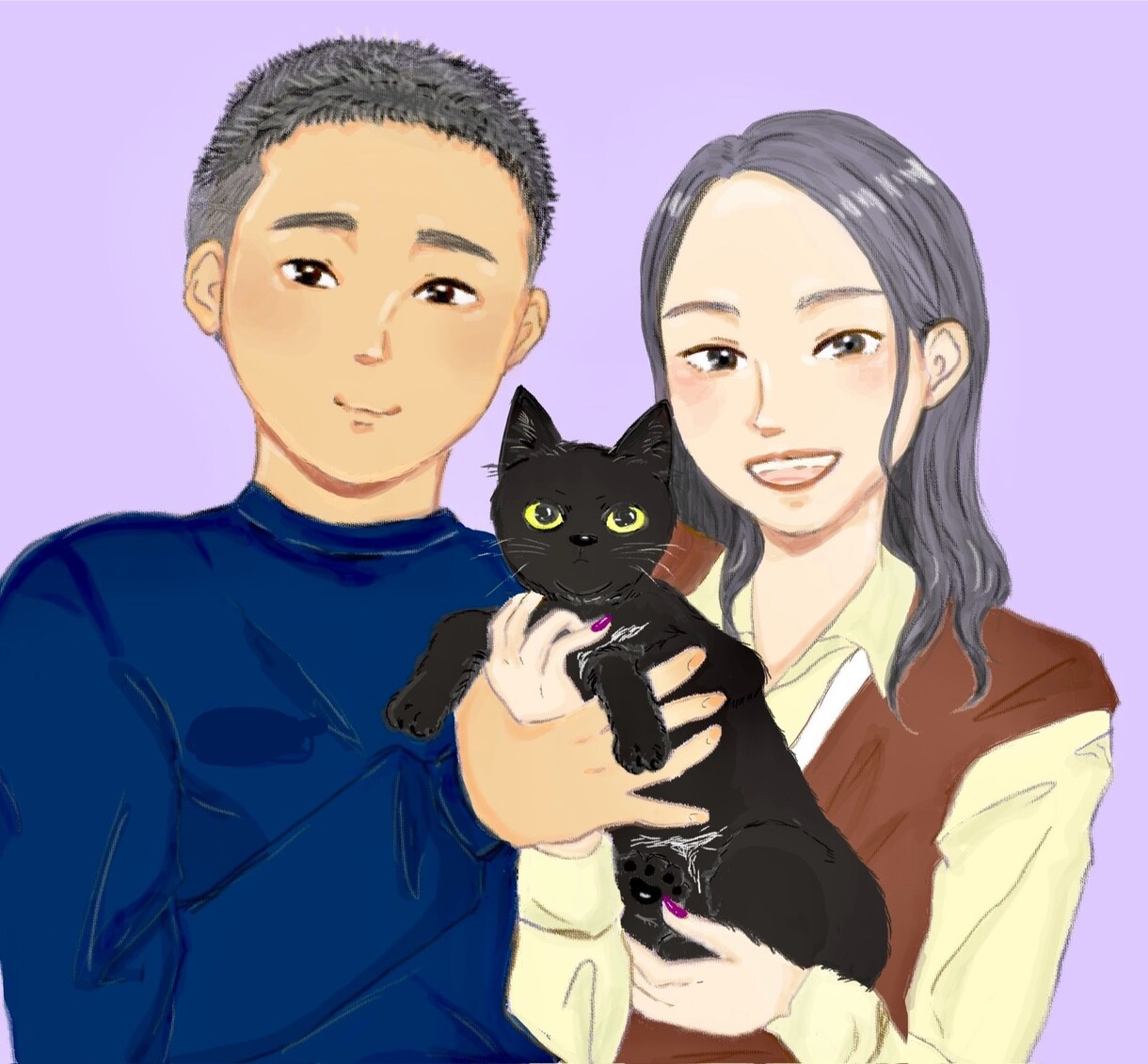 ペットの似顔絵オーダーお受けします お写真をもとにデジタルイラストを作成いたします イメージ5