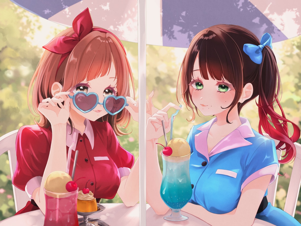一枚絵・立ち絵・夢絵制作します 大人っぽいから可愛らしいまで 好みに合わせて制作します♪ イメージ1