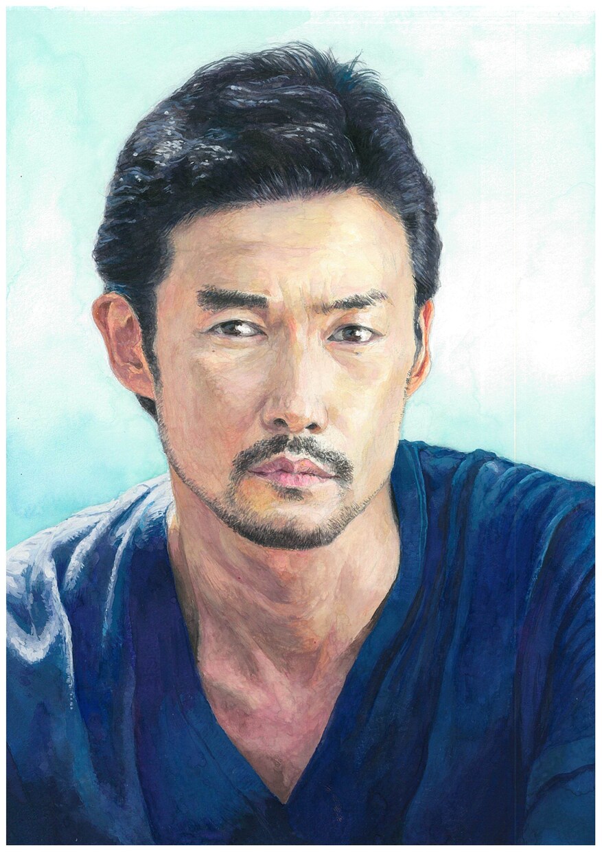 水彩画で、リアルな似顔絵(写真模写)を制作致します 美大卒☆画家の私が、水彩で、一筆一筆、丁寧に描画致します☆ イメージ4