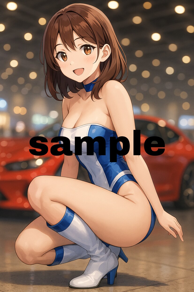 レースクイーン風の高品質イラストを制作します 広告やSNSに映え商用利用OK!爽やかなアニメ風イラスト イメージ1