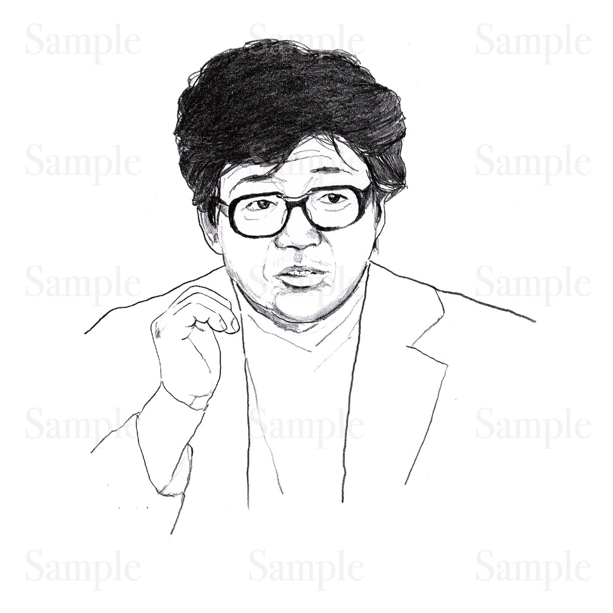 写真から鉛筆デッサン風に似顔絵を描きます SNSのアイコンやプレゼントに！ イメージ10