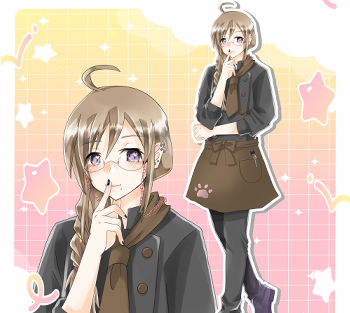柔らかい雰囲気のTRPG・ゲームの立ち絵を描きます 表情差分２枚付き！少女から少年～青年、男のお姉さんが得意です イメージ6