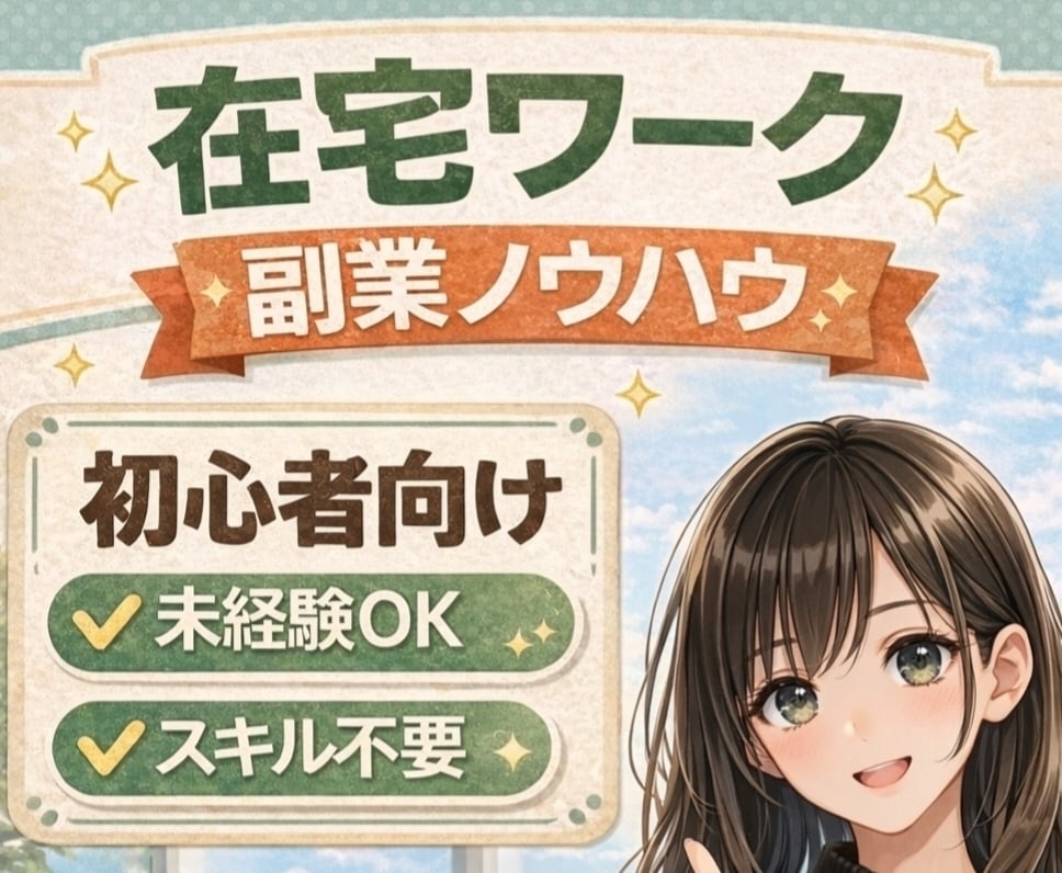 副業始めたい方へ｜気軽にできる在宅ワーク等教えます 【未経験でも可能】✅️スキル不要✅️副業✅️在宅ワーク イメージ1