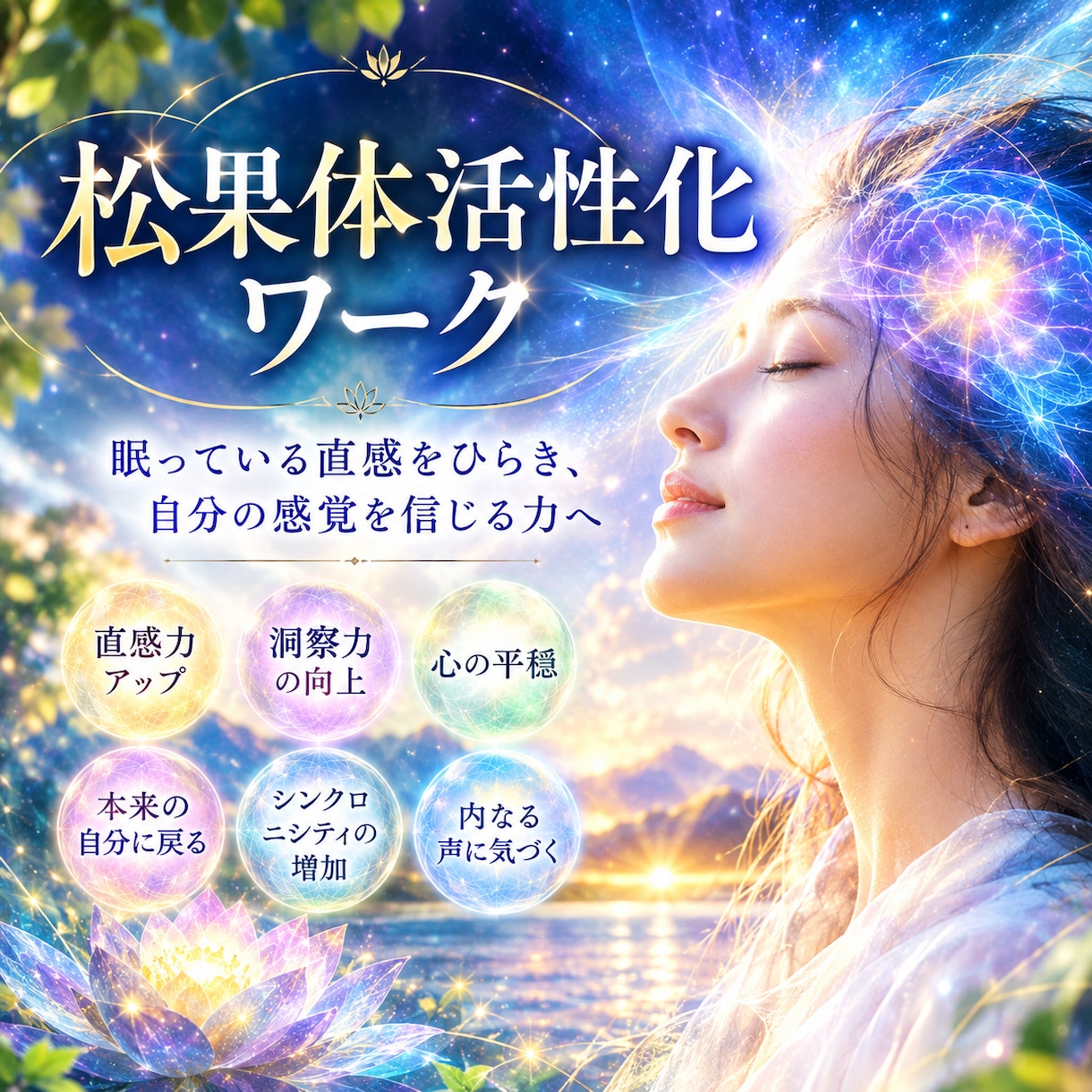 松果体を整え直感力をひらきます 眠っている直感をひらき、自分の感覚を信じる力へ イメージ1