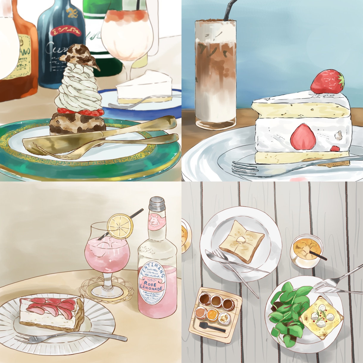 アナログ風のカフェイラスト描きます カフェ経営者、個人ブログ、SNSを活用している方へ イメージ2