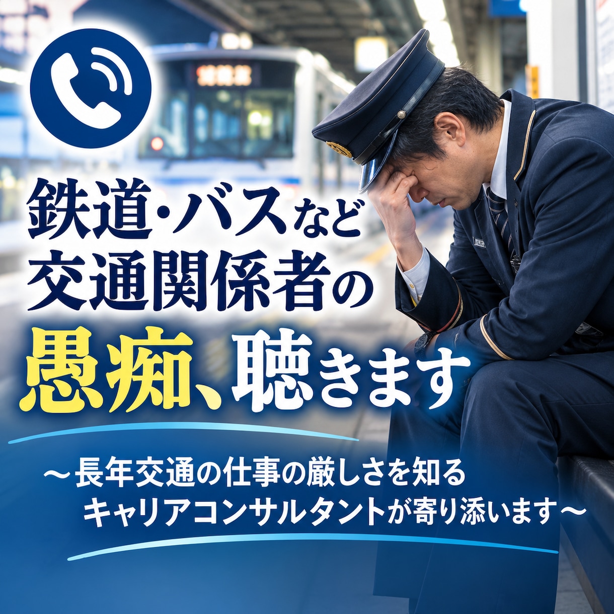 鉄道・バスなど交通関係者の愚痴、聴きます 仕事の厳しさを知る企業内キャリアコンサルタントが寄り添います イメージ1