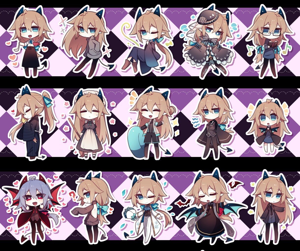 デフォルメ・ちびキャライラストオーダー承ります お好きなタッチ・頭身でカスタムオーダーできます イメージ6