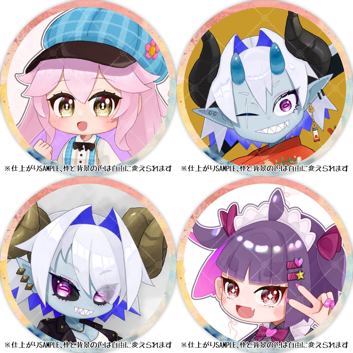 パッと目を引くキャラクターアイコンイラスト描きます 【バストアップ対応】パッと目を引くアイコンイラスト描きます イメージ5