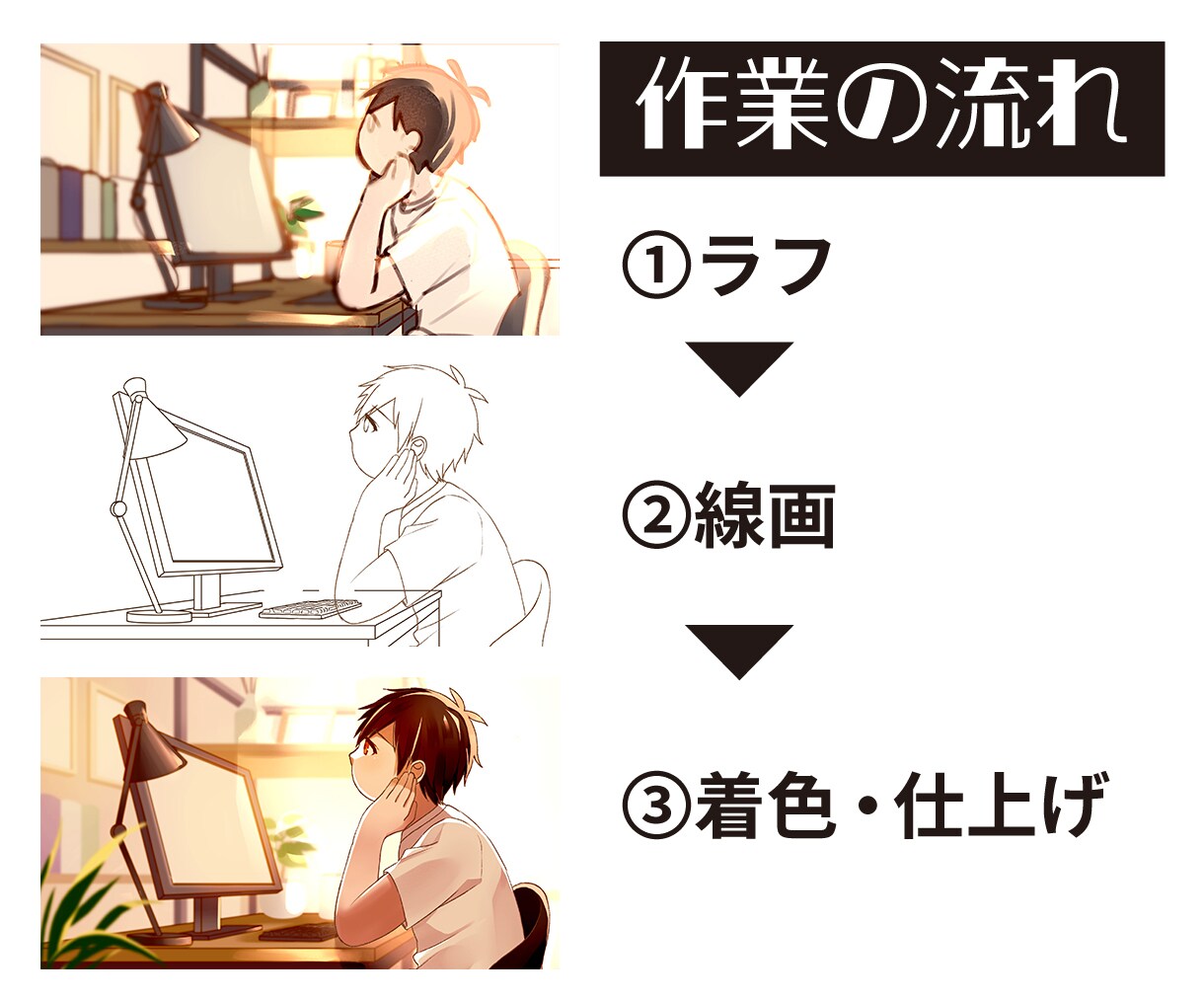 歌ってみた、動画などの一枚絵を作成します あなたのキャラクターを活かした一枚絵、可能です！ イメージ2