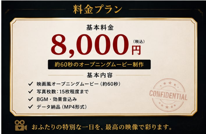 ミステリー捜査ファイル風ムービーを制作します Wedding Mission イメージ5