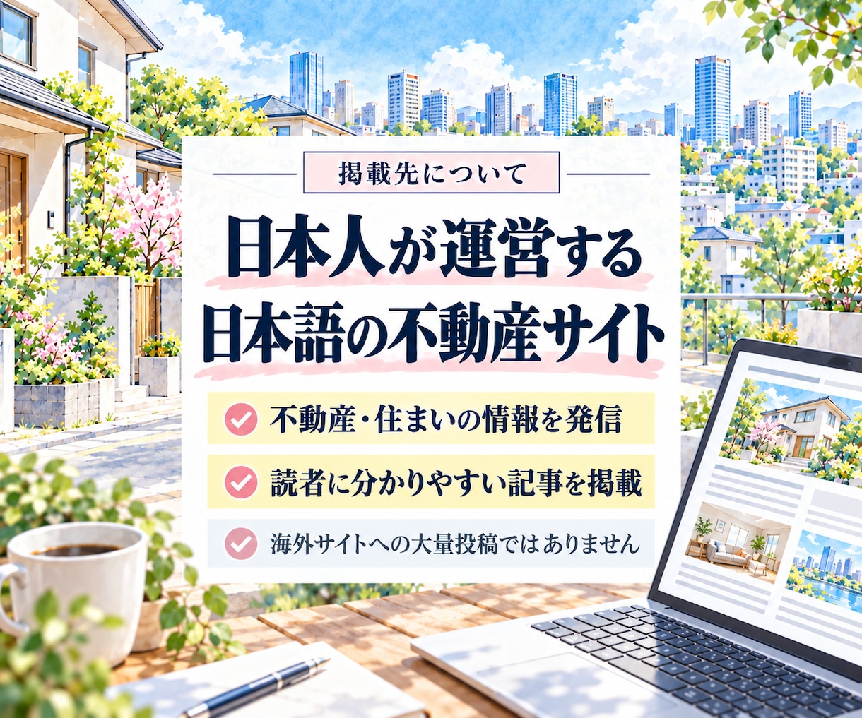 不動産関連｜良い記事作成＋自然な被リンク貼ります 3000字の紹介記事を制作・掲載！外部SEO対策にも！ イメージ2