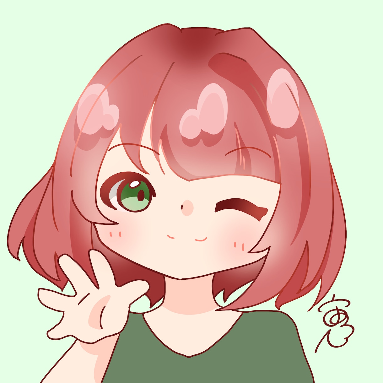 ゆるかわいい女の子のアイコンを描きます 9月いっぱい特別価格！早めの納品を心掛けております。 イメージ2
