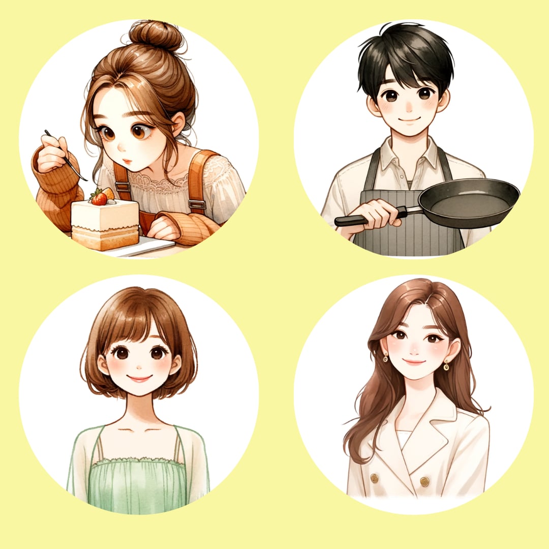 1月まで限定！☆SNSアイコン水彩画で描きます インスタ、x/ツイッター、ブログ、LINEアイコン、バナーに イメージ4
