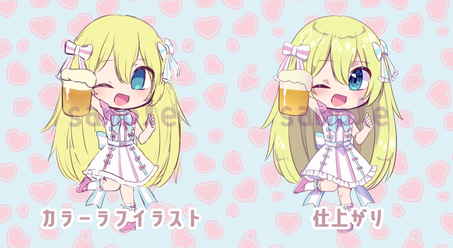 ポップなミニキャラ❤️ＳＤイラスト描きます アニメ塗りのグッズ向きイラスト イメージ4