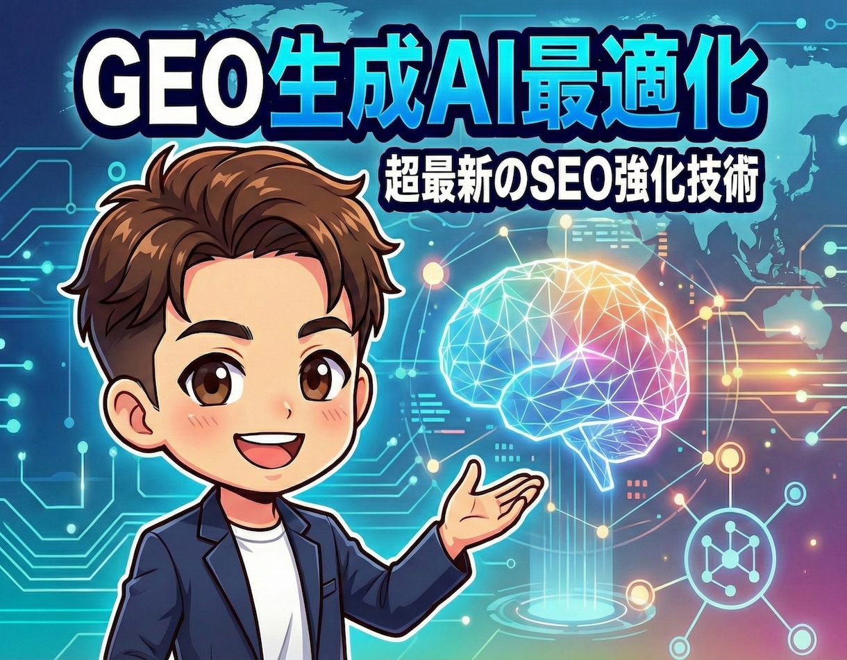 AI検索対策！次世代SEO「GEO」内部設計します まだSEOだけ？AIに貴社を「No.1」と認識させる最新設定 イメージ1